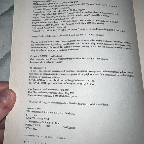 Ann Brashares The Last Summer (of You and Me) - Picture 4 of 4